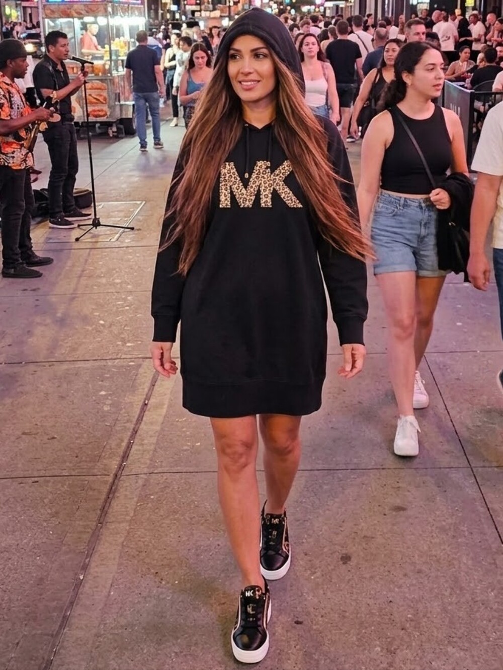 MICHAEL KORS Superbe Robe hoodie à capuchon À Logo